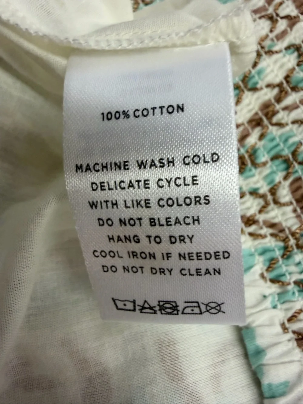 NWT Lilla P Smocked Waist Skirt in Aquamarine size‎ small cottagecore
